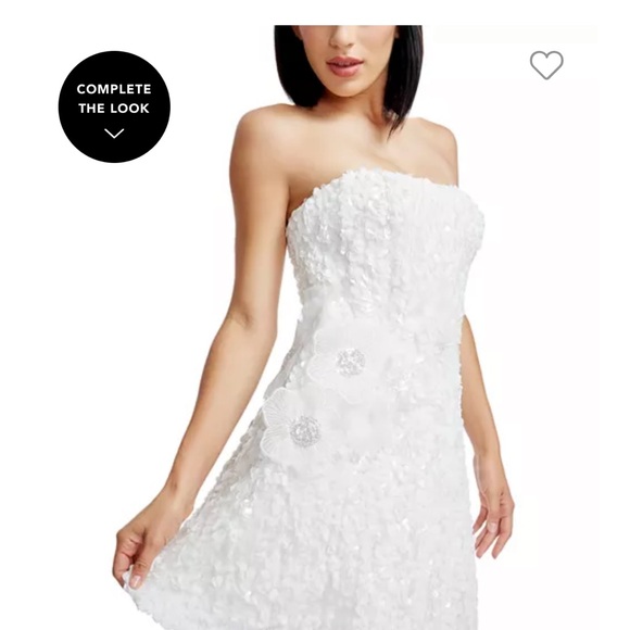 Dress the Population White Floral Wedding Dress